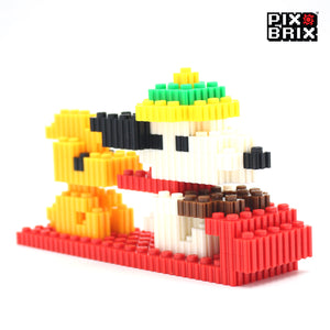 PixBrix 3D - Como hacer a Snoopy Trineo con Pixel Block