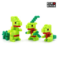 Treecko, Grovyle y Sceptile Armable 3D - Pokemon - Pix Brix